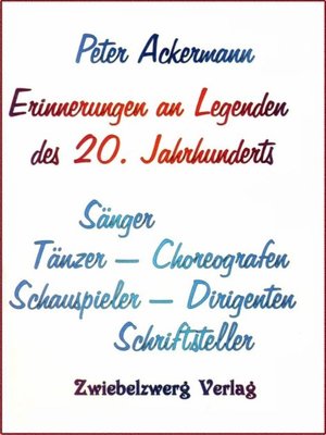 cover image of Erinnerungen an Legenden des 20. Jahrhunderts
